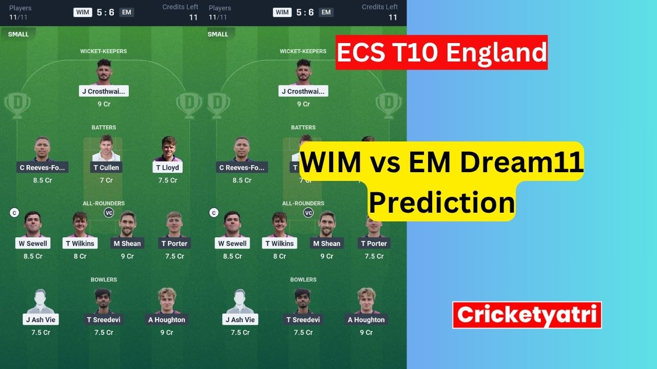 WIM vs EM Dream11