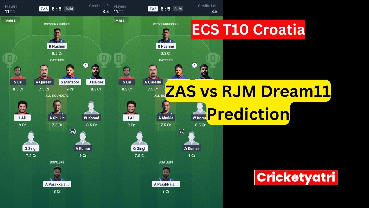 ZAS vs RJM Dream11