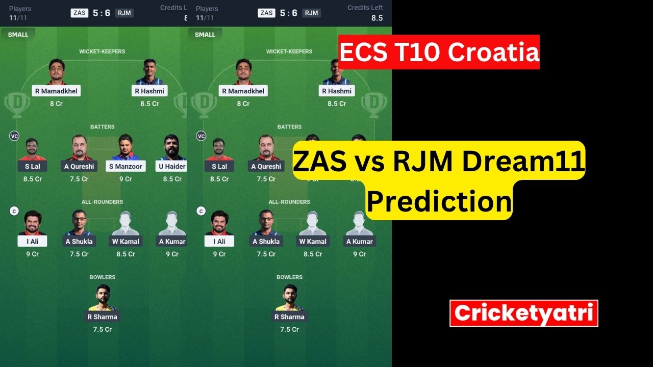 ZAS vs RJM Dream11