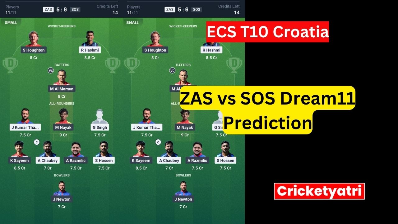 ZAS vs SOS Dream11