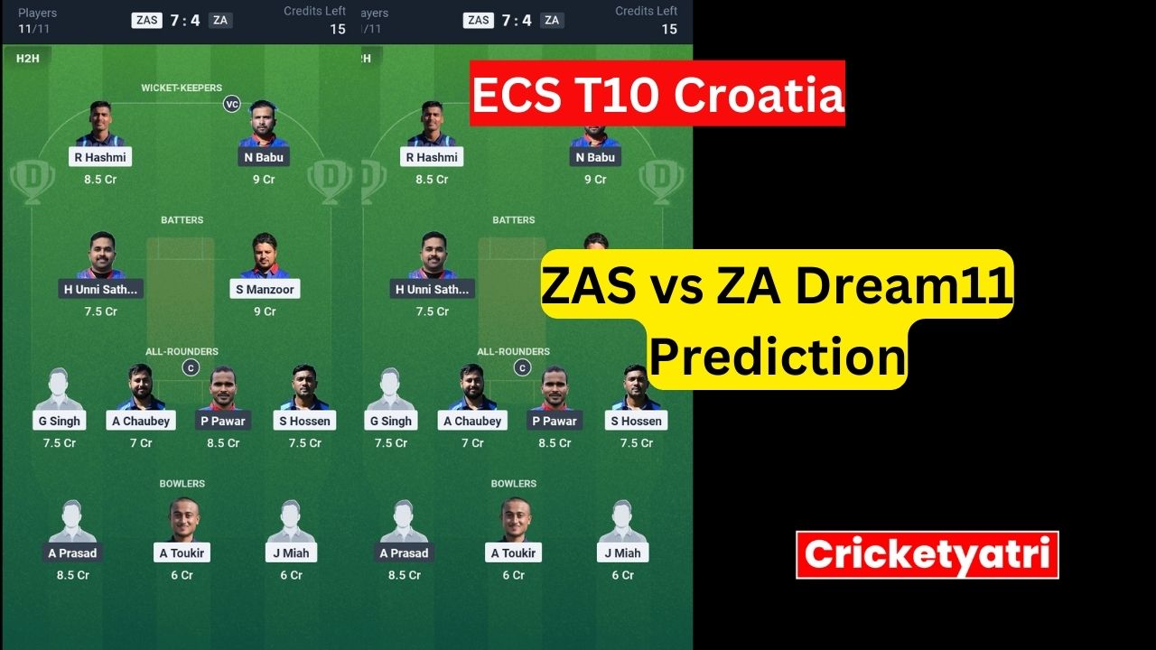 ZAS vs ZA Dream11
