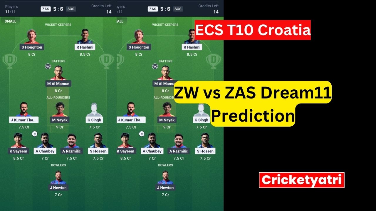 ZW vs ZAS Dream11