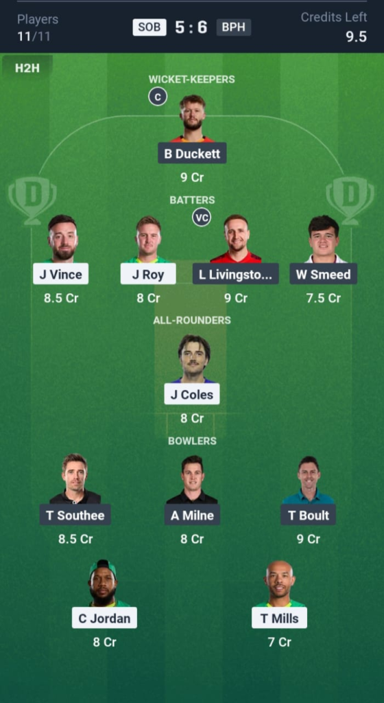 SOB vs BPH Dream11