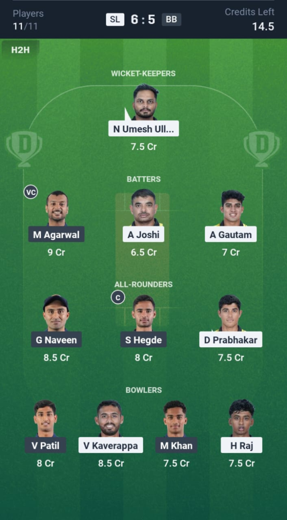 SL vs BB Dream11